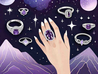 Mystical Amethyst Engagement Rings