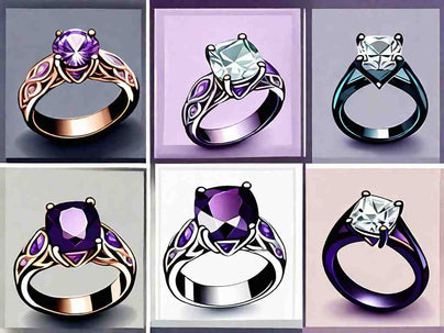 Enchanting Purple Engagement Rings