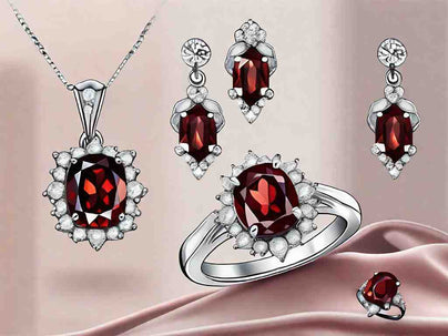 Garnet Wedding Jewelry: Deep Red Glamour for Brides