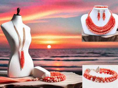 Coral Wedding Jewelry: Vibrant Elegance for Beach Brides