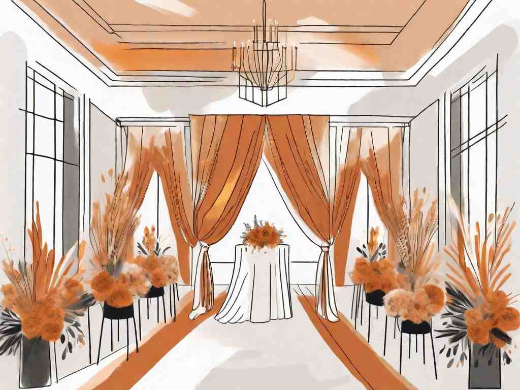 Creating a Beautiful Burnt Orange and Gold Wedding Theme