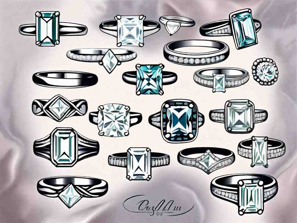 Beautiful and Simple Princess Cut Engagement Rings