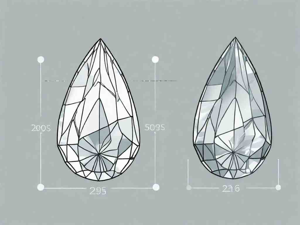 Understanding the Pear Diamond Size Chart on Hand