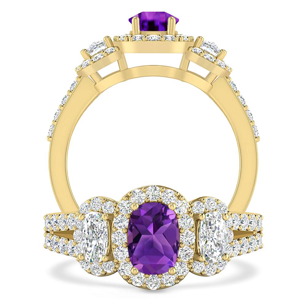 Yellow Gold - Amethyst