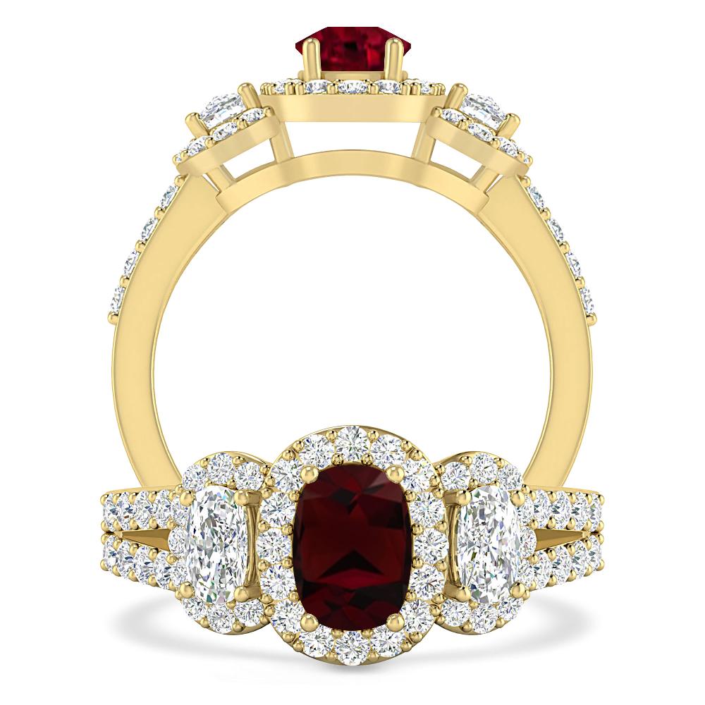 Yellow Gold - Garnet