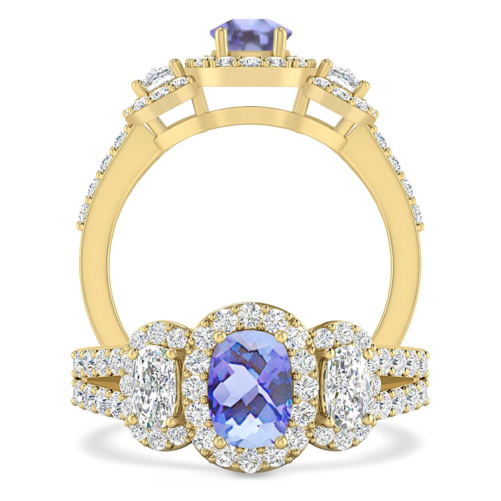 Yellow Gold - Tanzanite