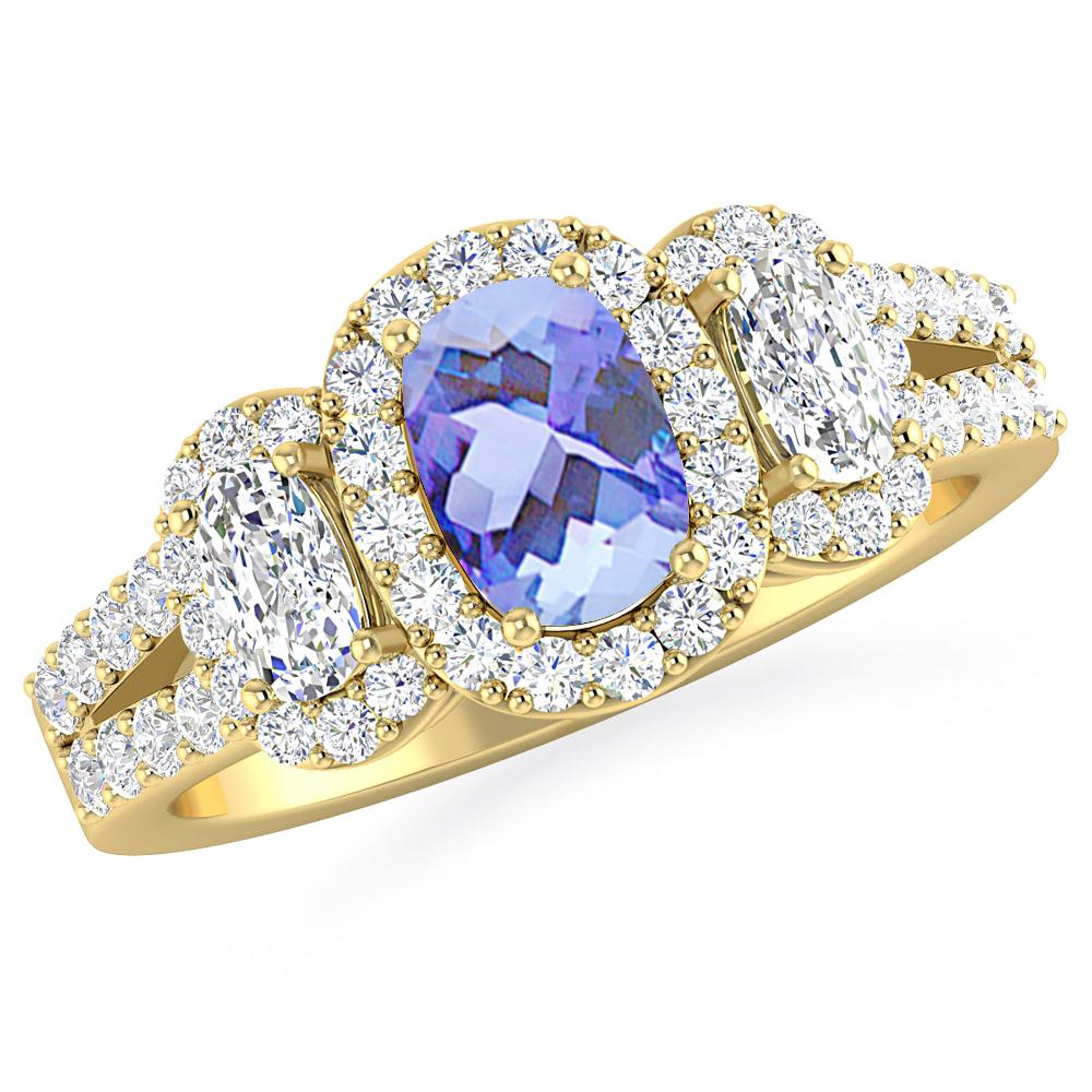 Yellow Gold - Tanzanite