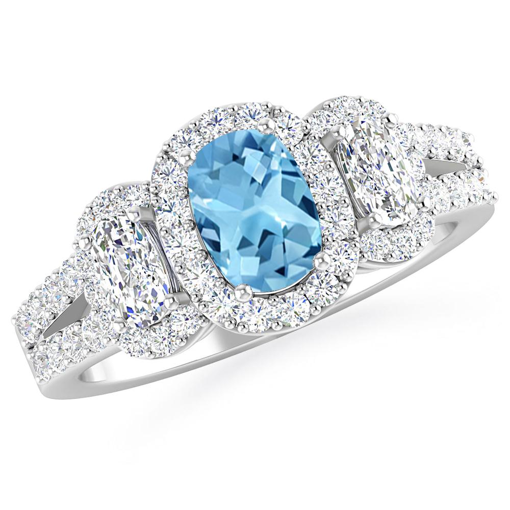 White Gold - Blue Topaz