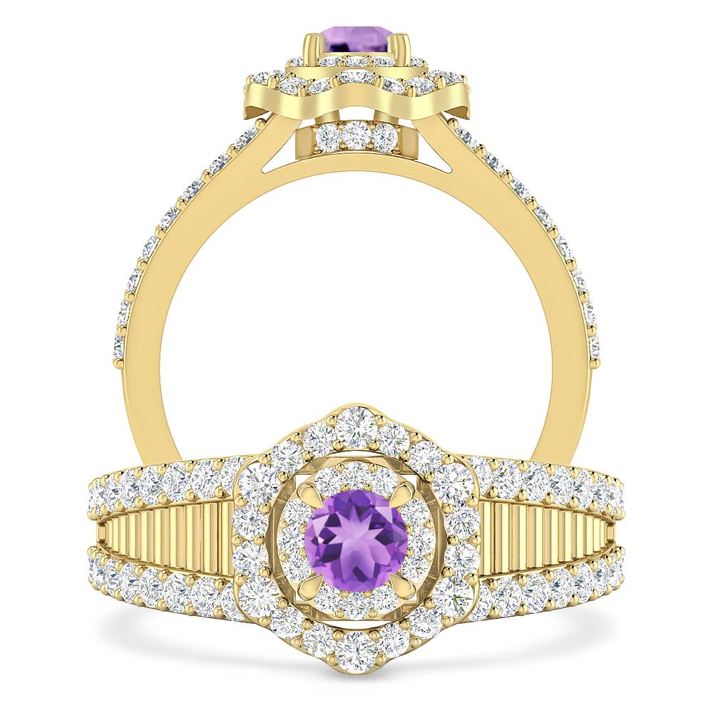 Yellow Gold - Amethyst