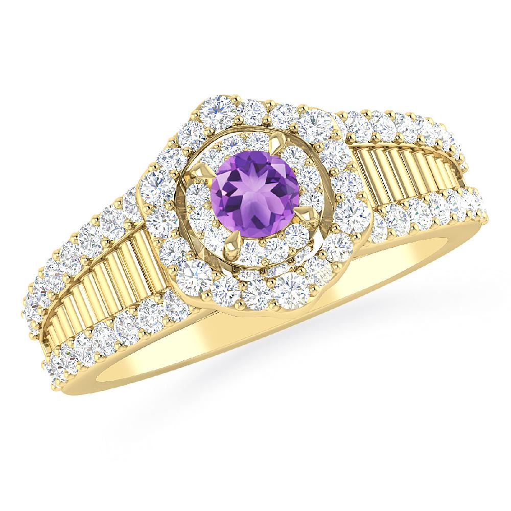 Yellow Gold - Amethyst