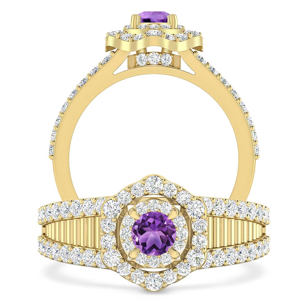 Yellow Gold - Amethyst