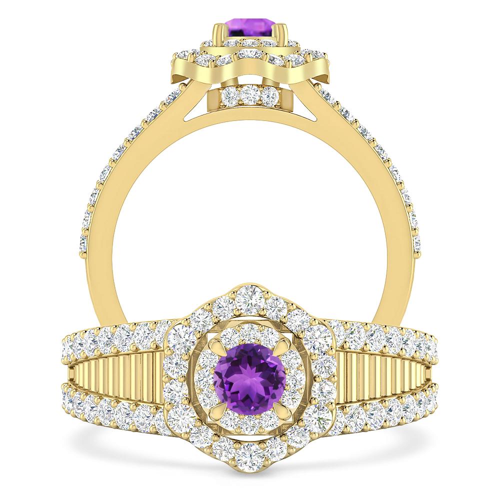 Yellow Gold - Amethyst