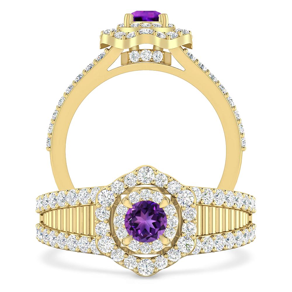 Yellow Gold - Amethyst