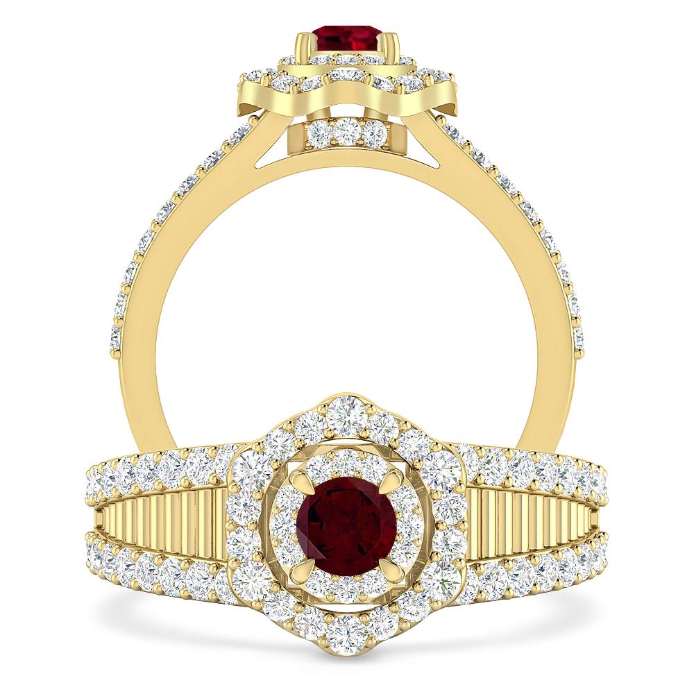 Yellow Gold - Garnet