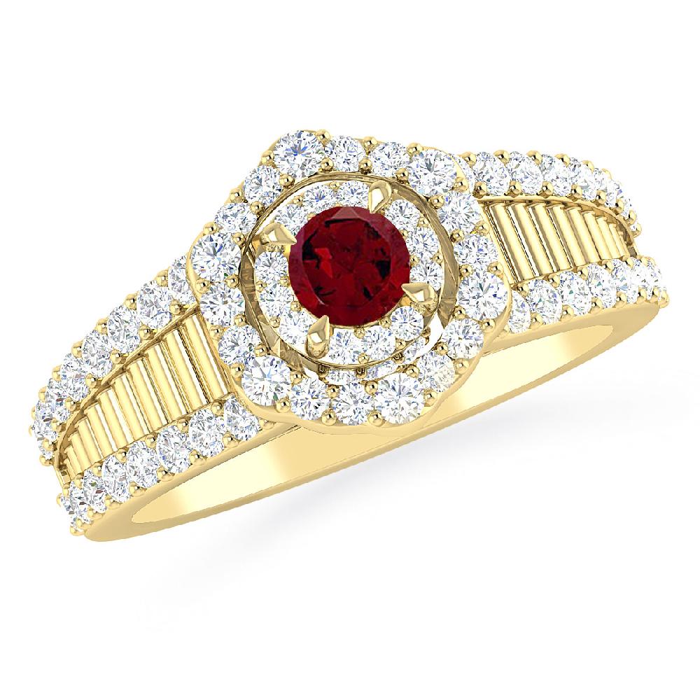 Yellow Gold - Garnet