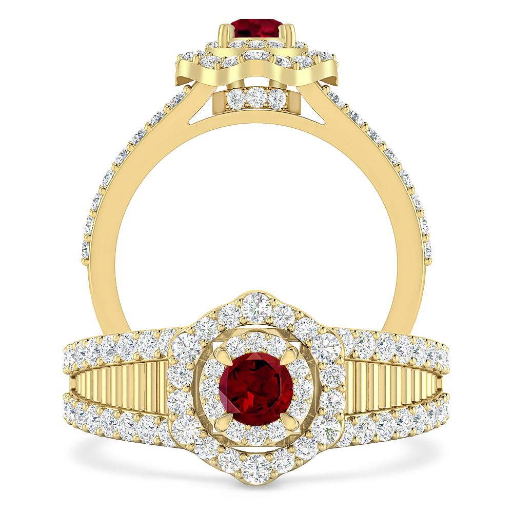 Yellow Gold - Garnet