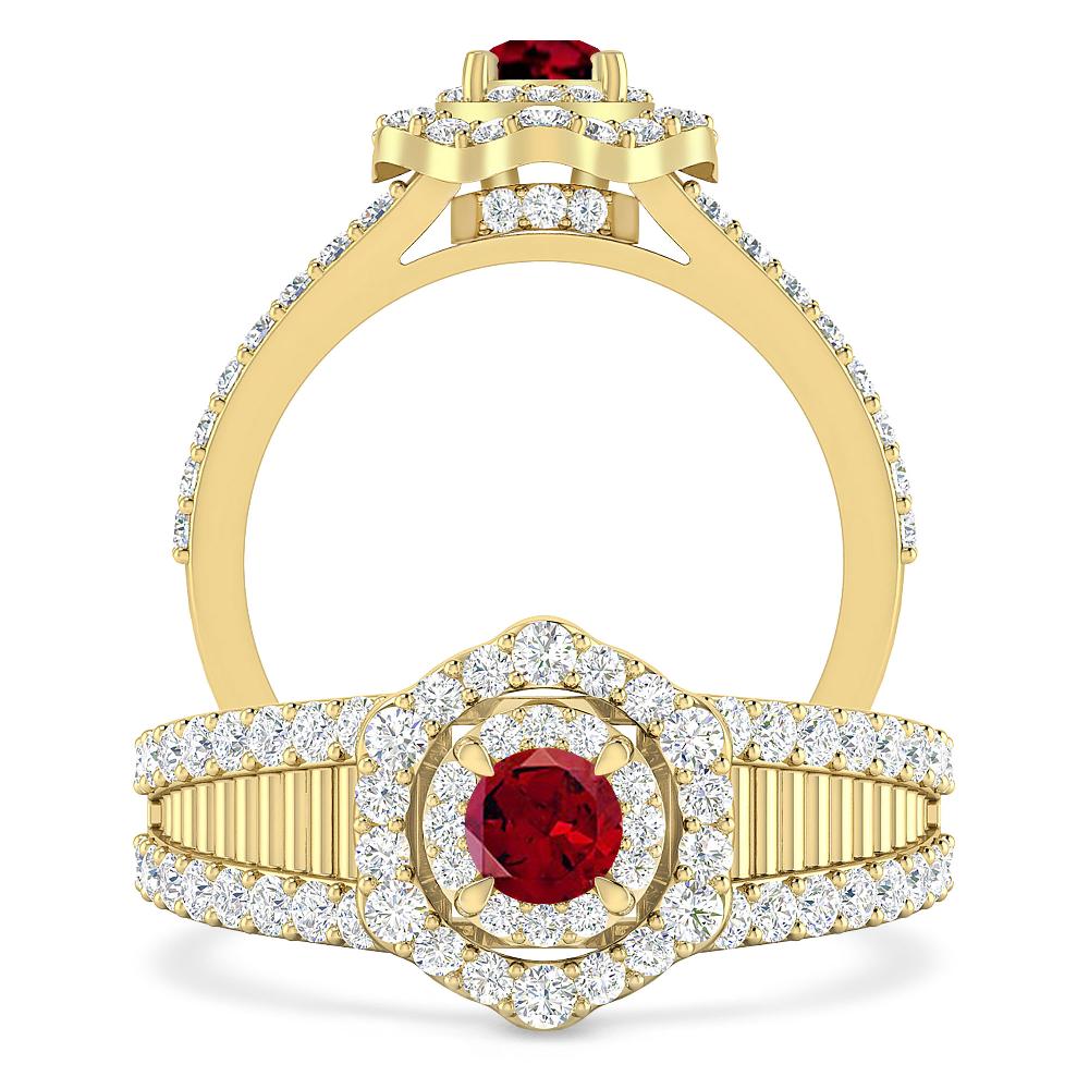 Yellow Gold - Garnet