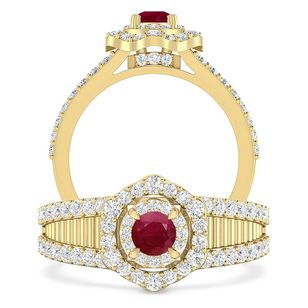 Yellow Gold - Ruby