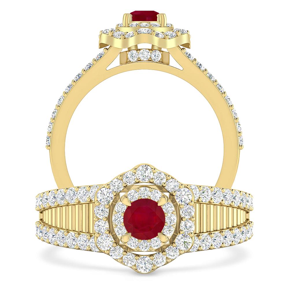 Yellow Gold - Ruby