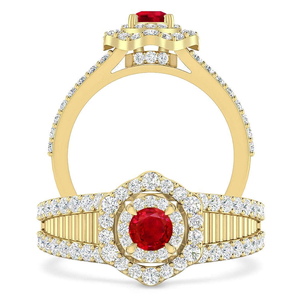 Yellow Gold - Ruby