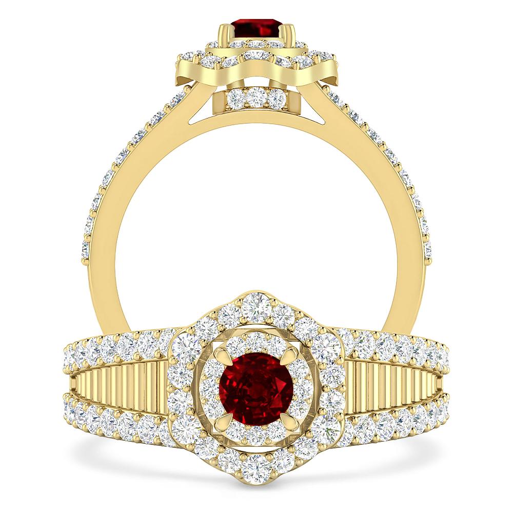 Yellow Gold - Ruby