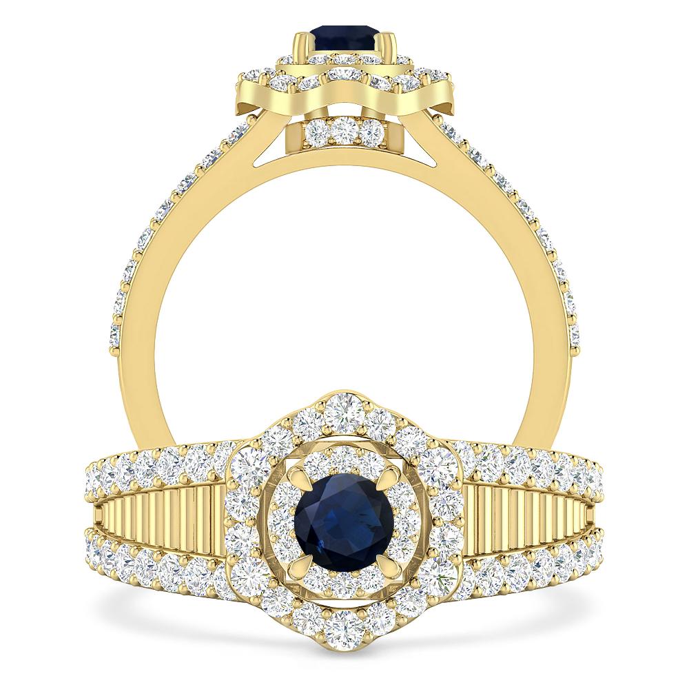 Yellow Gold - Sapphire