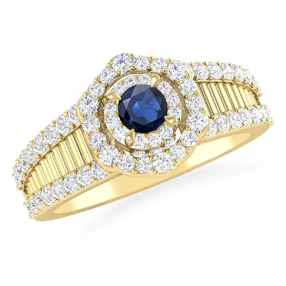 Yellow Gold - Sapphire