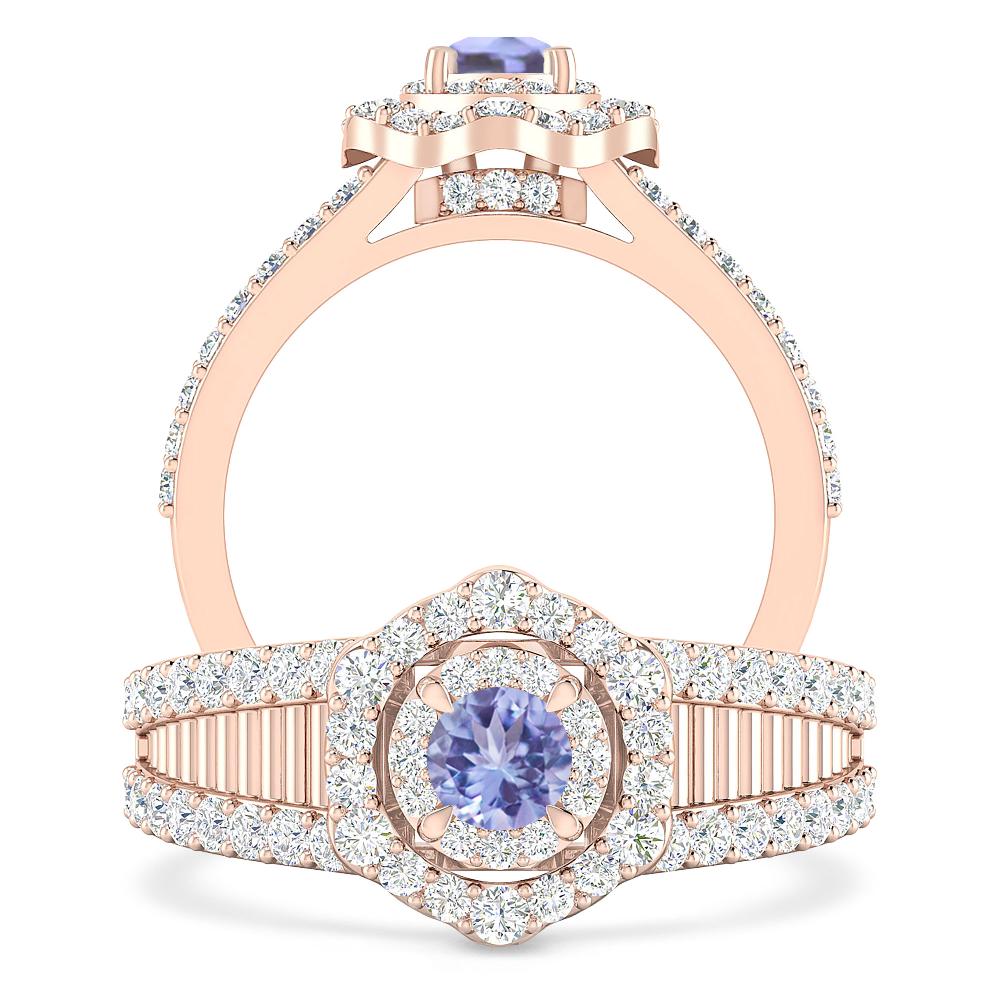 Rose Gold - Tanzanite