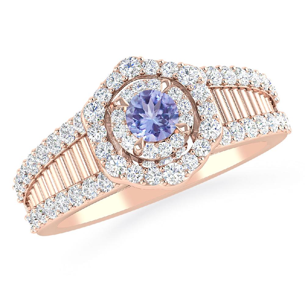 Rose Gold - Tanzanite