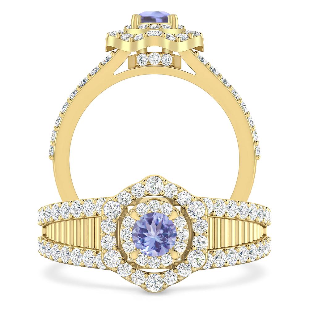 Yellow Gold - Tanzanite