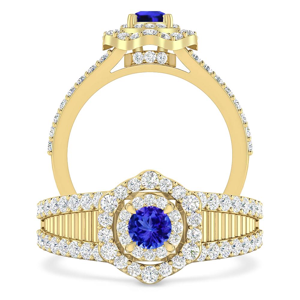 Yellow Gold - Tanzanite