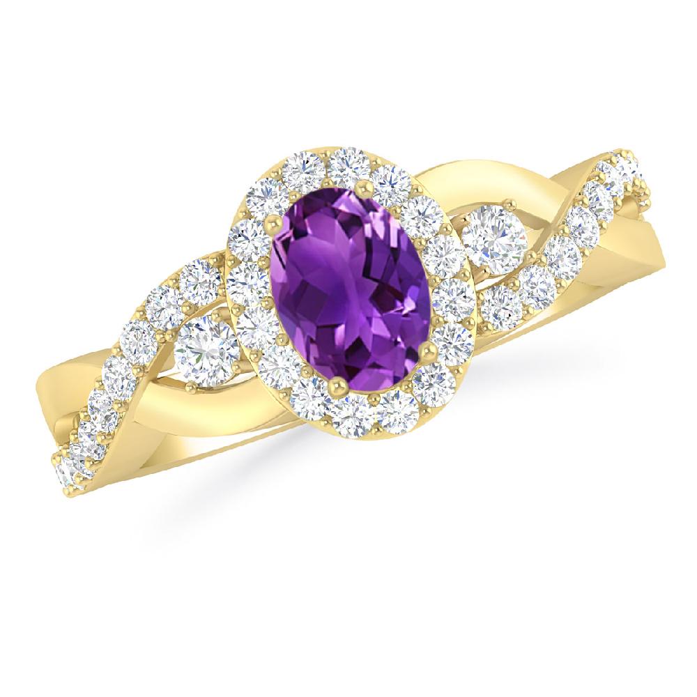 Yellow Gold - Amethyst