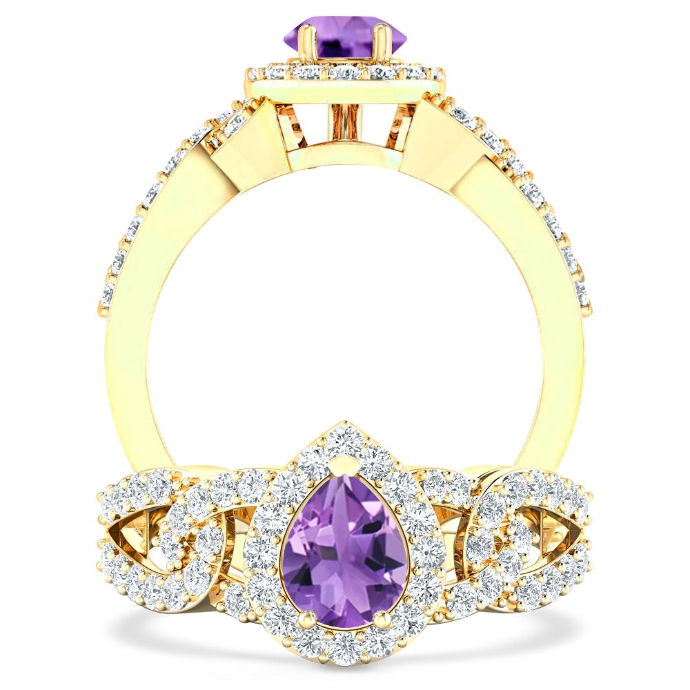 Yellow Gold - Amethyst