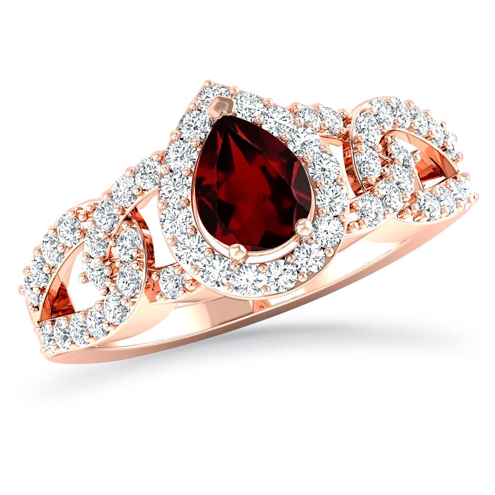 Rose Gold - Garnet