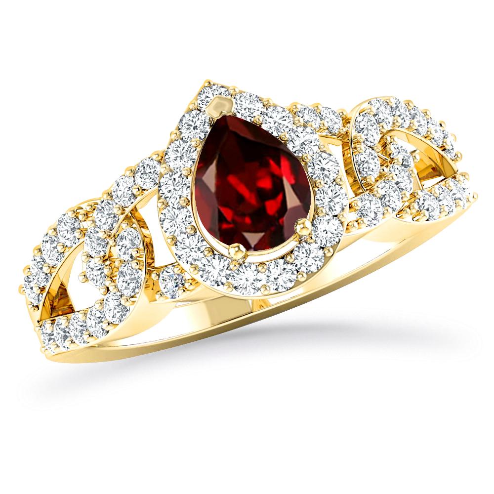 Yellow Gold - Garnet