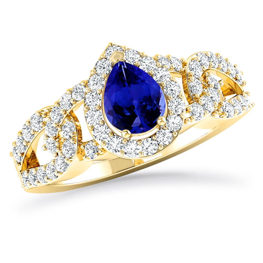 Yellow Gold - Tanzanite