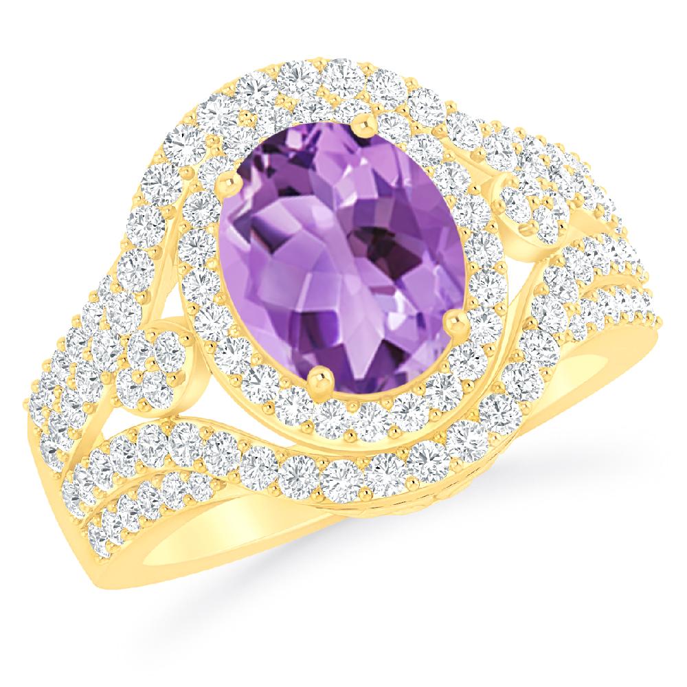 Yellow Gold - Amethyst