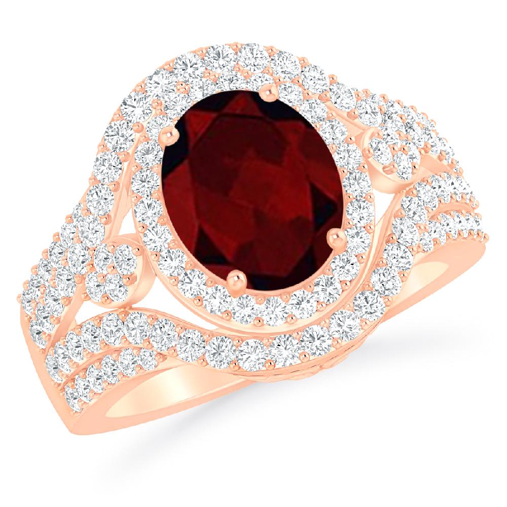 Rose Gold - Garnet