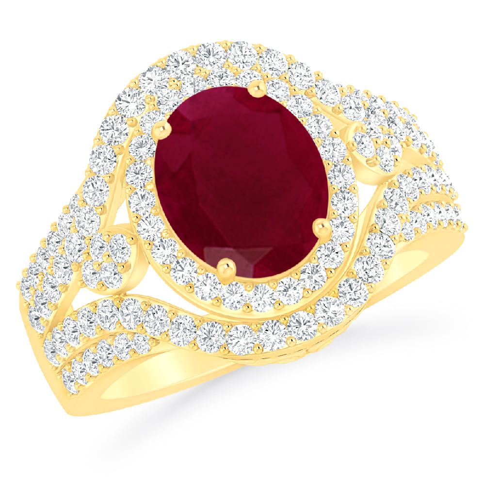 Yellow Gold - Ruby