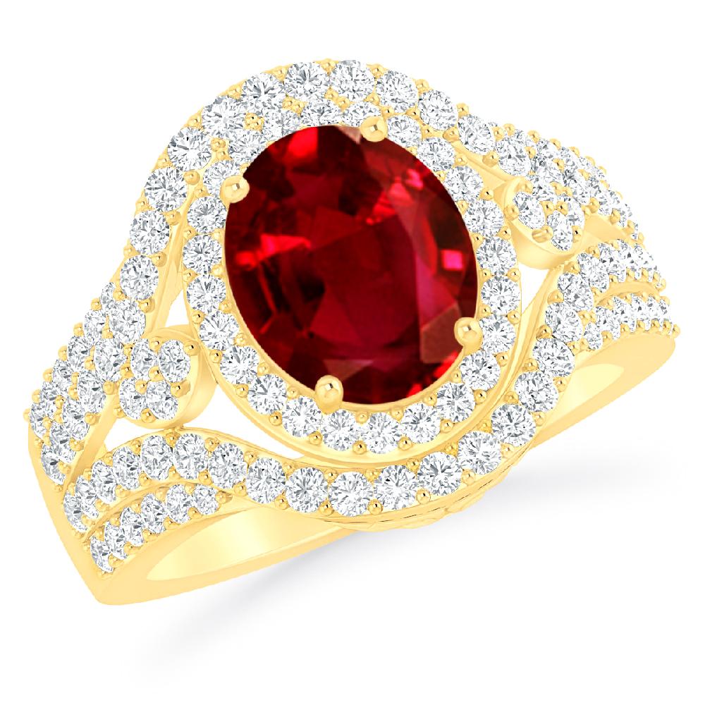 Yellow Gold - Ruby