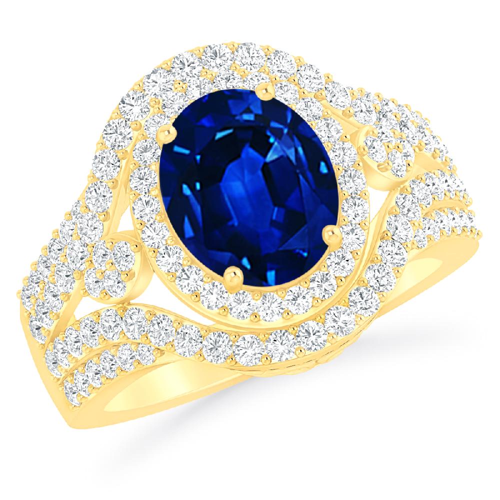 Yellow Gold - Sapphire