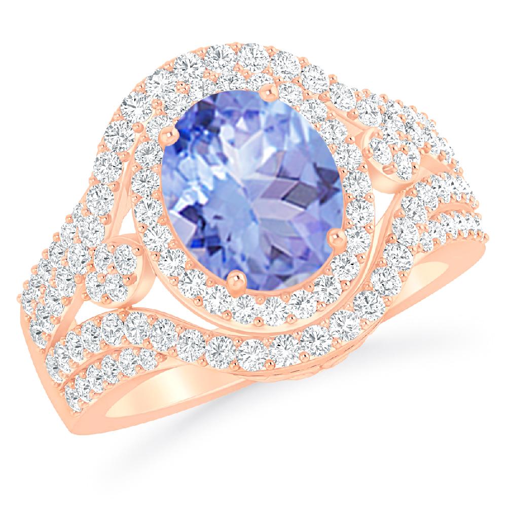 Rose Gold - Tanzanite