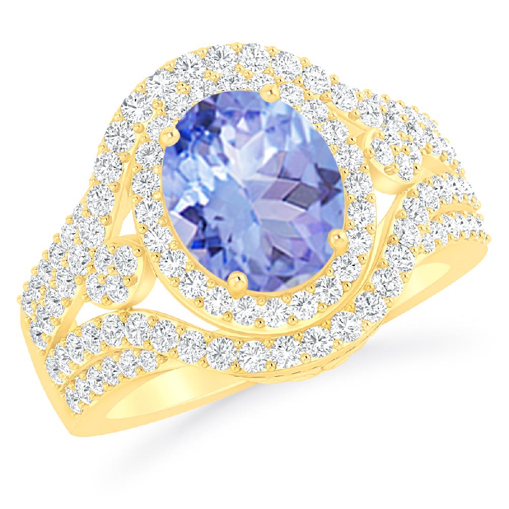 Yellow Gold - Tanzanite