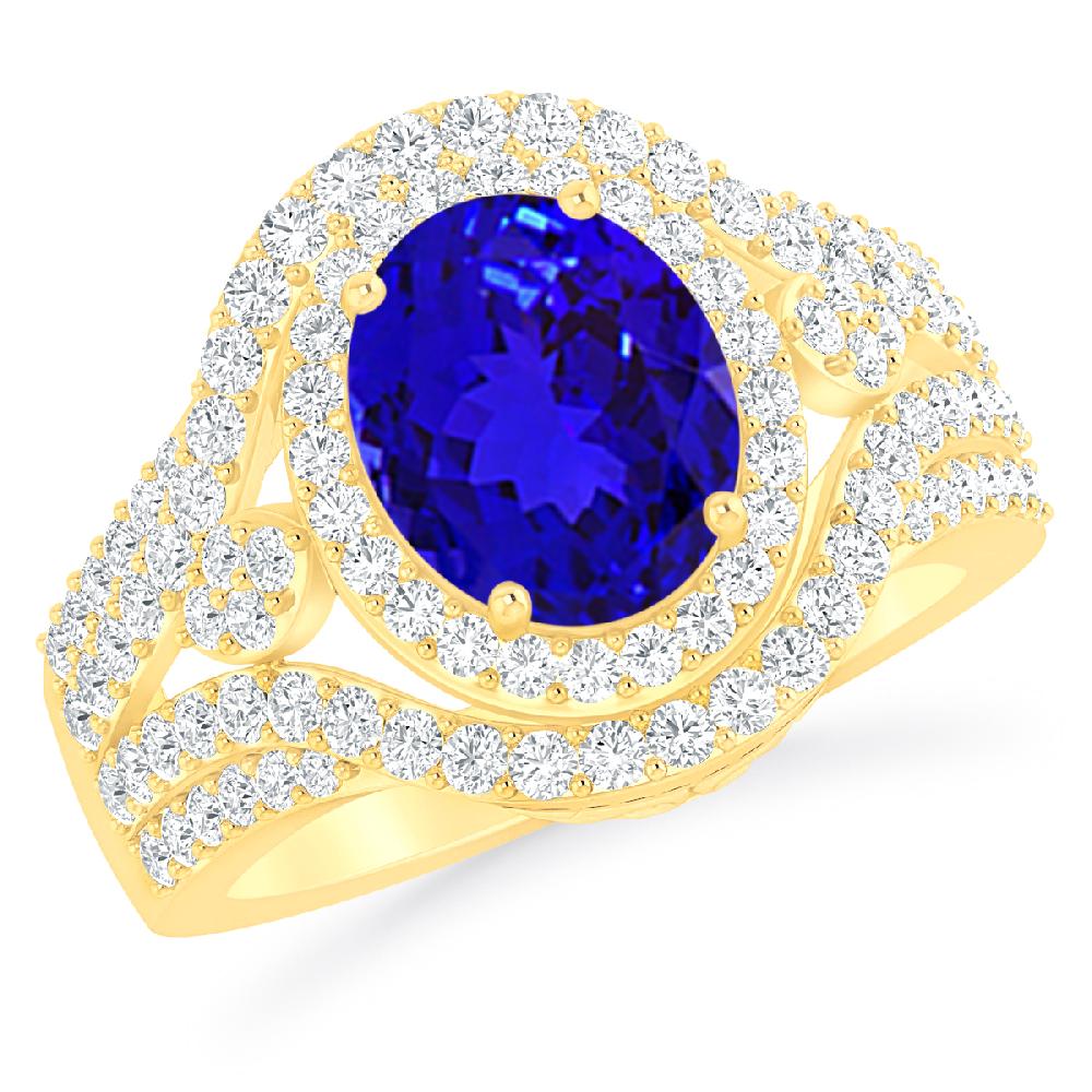 Yellow Gold - Tanzanite