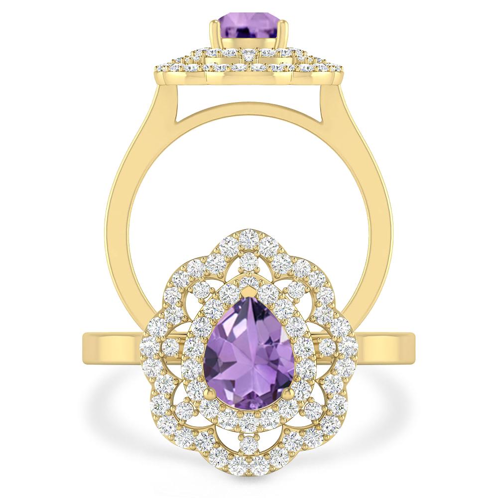 Yellow Gold - Amethyst