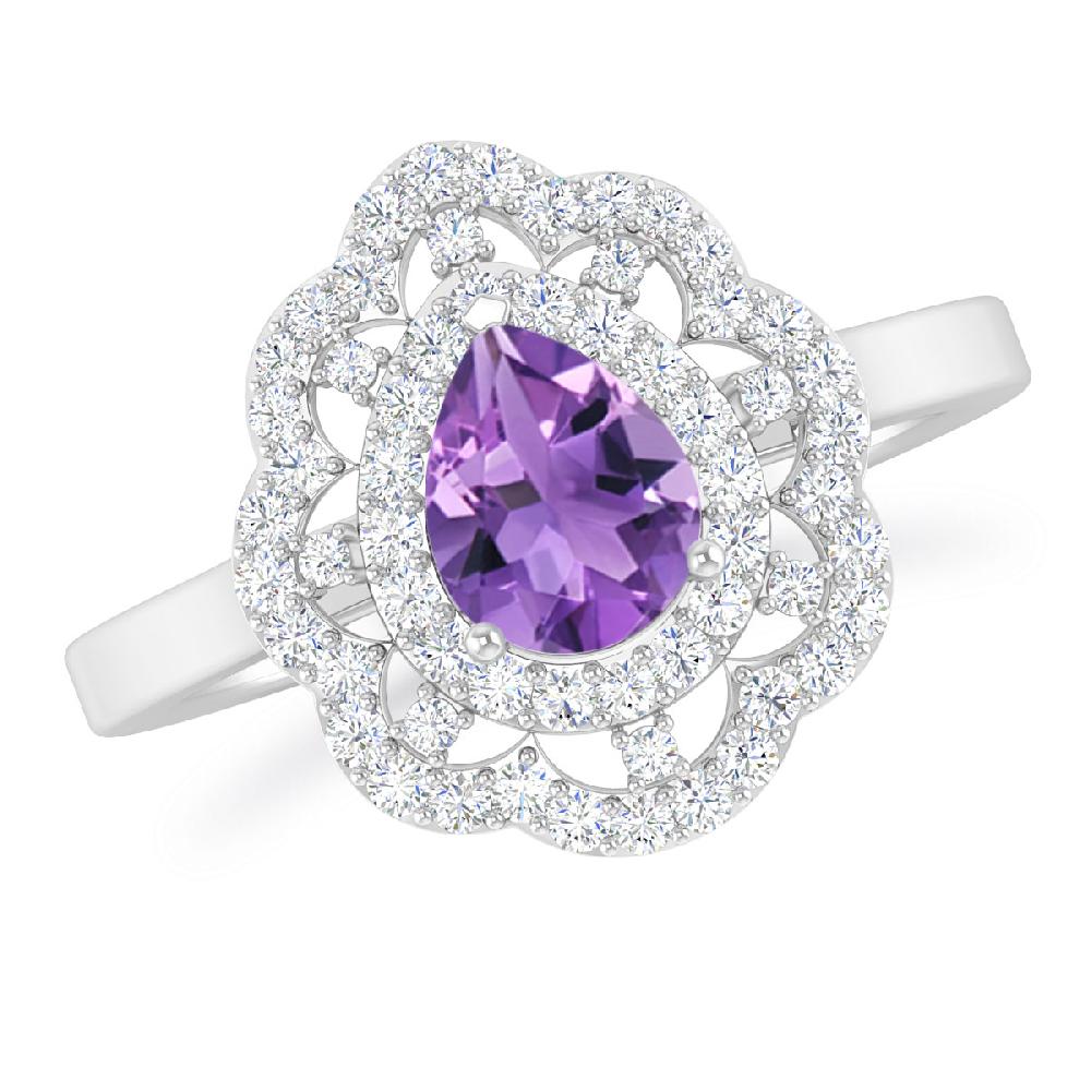 White Gold - Amethyst