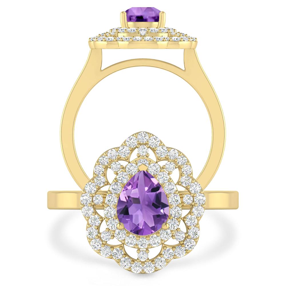 Yellow Gold - Amethyst