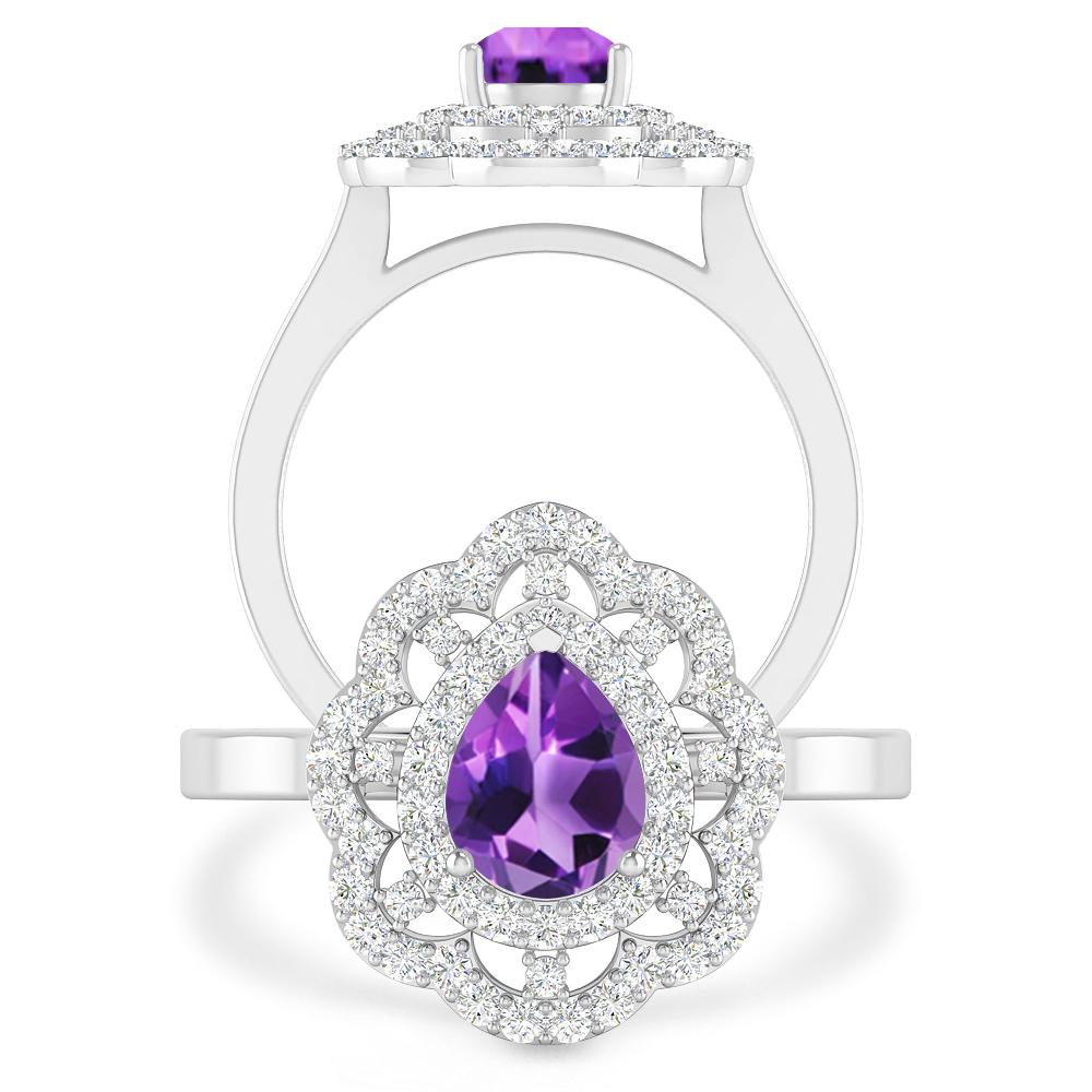 White Gold - Amethyst