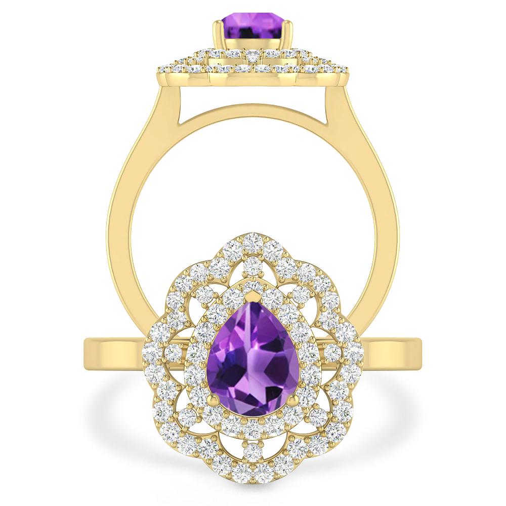 Yellow Gold - Amethyst