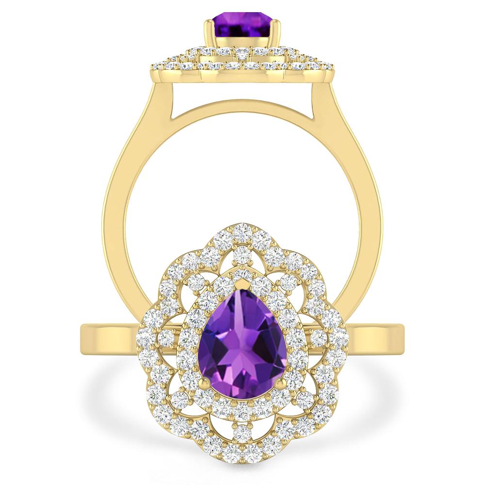 Yellow Gold - Amethyst